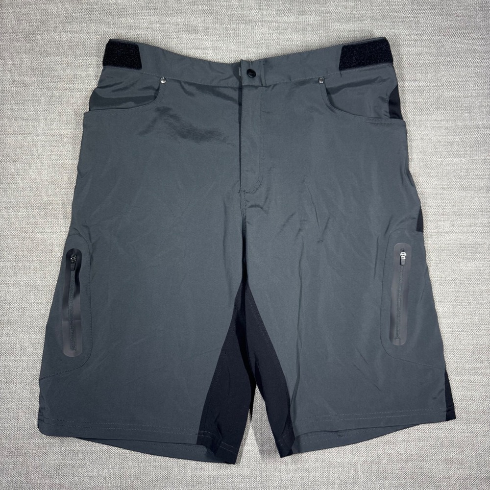 Zoic Ether Mens Mountain Bike Shorts Gray XXL‎ 12 Inch Inseam MTB Cycling Trail